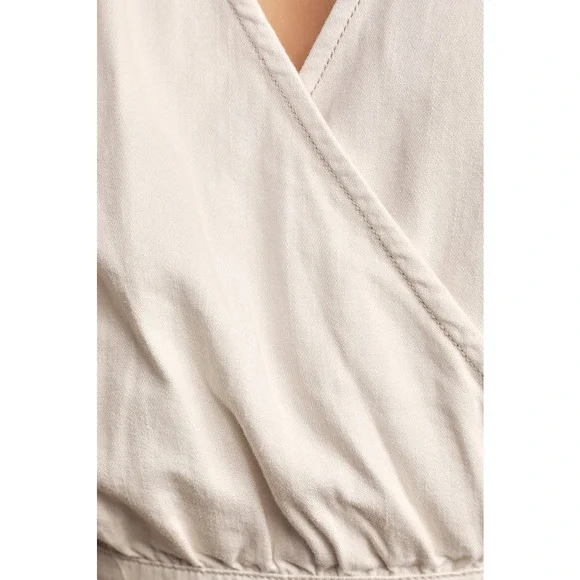 Free People Cream Wrap Blouse - Picture 6 of 14